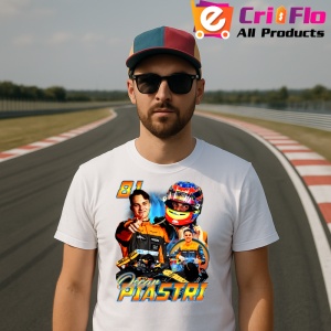 Tricou Oscar Piastri Colaj Costum Portocaliu Mclaren Formula 1, Copii | Dama | Barbat - Img 4
