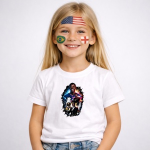 Tricou Ousmane Dembele France World Cup Fifa 2026, din bumbac 100%, tricou alb, Copii | Dama | Barbat - Img 2