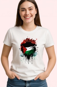 Tricou Palestine Steag Splash Art, Copii | Dama | Barbat - Img 3