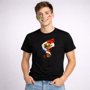 Tricou Panama World Cup Fifa 2026, din bumbac 100%, tricou negru, Copii | Dama | Barbat - Img 2