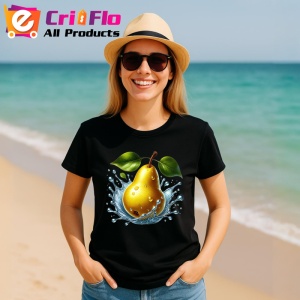 Tricou Para galbena si stropi stralucitori, Fructe, Copii | Dama, culoare negru - Img 11