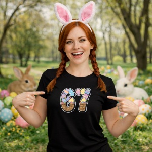 Tricou Paste 67 Oua Colorate Easter Pastel Decorativ, din bumbac 100%, tricou negru, Copii | Dama | Barbat - Img 9