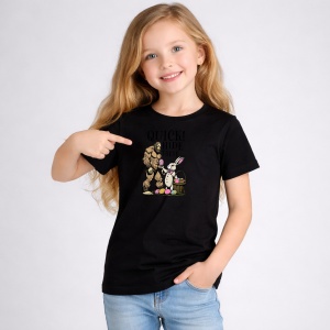 Tricou Paste Bigfoot Iepuras Quick Hide Eggs Paste, din bumbac 100%, tricou negru, Copii | Dama | Barbat - Img 1