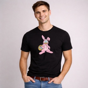 Tricou Paste Bugs Bunny Costum Paste Cos Oua Colorate, din bumbac 100%, tricou negru, Copii | Dama | Barbat