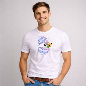 Tricou Paste Bugs Bunny Paste Ou Spart Colorat, din bumbac 100%, tricou alb, Copii | Dama | Barbat