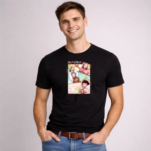 Tricou Paste Demon Huntrix Manga Style Easter Girls, din bumbac 100%, tricou negru, Copii | Dama | Barbat - Img 3