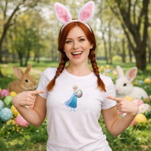 Tricou Paste Elsa Frozen Paste Ou Colorat Elegant, din bumbac 100%, tricou alb, Copii | Dama | Barbat - Img 9