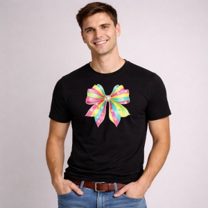 Tricou Paste Fundita Pastel Colorata Cu Buline Cute, din bumbac 100%, tricou negru, Copii | Dama | Barbat - Img 2