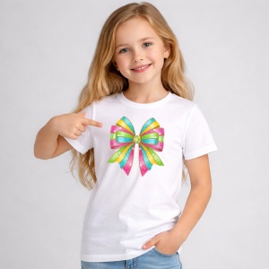 Tricou Paste Fundita Rainbow Glitter Pastel Vibrant, din bumbac 100%, tricou alb, Copii | Dama | Barbat - Img 2