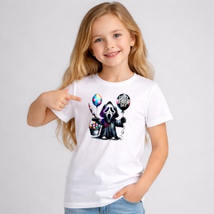 Tricou Paste Ghostface Paste Oua Colorate Stil Horror, din bumbac 100%, tricou alb, Copii | Dama | Barbat - Img 2