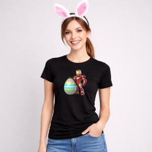 Tricou Paste Iron Man Paste Ou Mare Colorat, din bumbac 100%, tricou negru, Copii | Dama | Barbat - Img 1