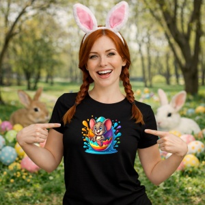 Tricou Paste Jerry Mouse Paste Ou Colorat Vesel, din bumbac 100%, tricou negru, Copii | Dama | Barbat - Img 9