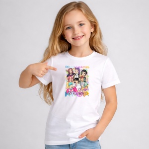 Tricou Paste Kpop Demon Hunters Grup Personaje Anime Colorat, din bumbac 100%, tricou alb, Copii | Dama | Barbat - Img 2