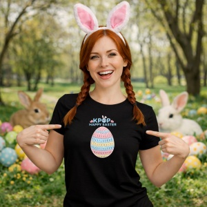 Tricou Paste Kpop Easter Ou Colorat Tricot Pastel Aesthetic, din bumbac 100%, tricou negru, Copii | Dama | Barbat - Img 9