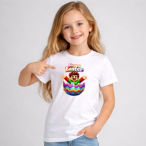 Tricou Paste Roblox Happy Easter Copil Ou Colorat Vesel, din bumbac 100%, tricou alb, Copii | Dama | Barbat