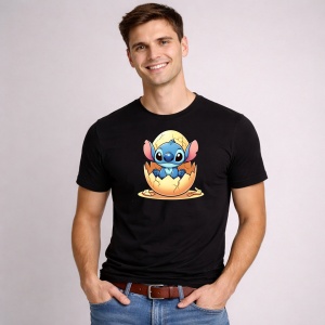 Tricou Paste Stitch Paste Ou Spart Colorat Dragut, din bumbac 100%, tricou negru, Copii | Dama | Barbat