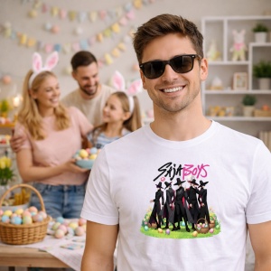 Tricou Paste Stray Kids Kpop Easter Grup Stil Dark, din bumbac 100%, tricou alb, Copii | Dama | Barbat - Img 5