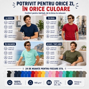 Tricou pentru Bărbați Elegant – 100% Bumbac -132 - Img 10