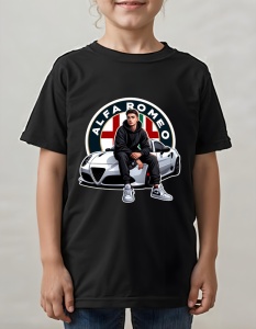 Tricou pentru copii - Alfa Romeo Passion - Stil Italian și Performanță