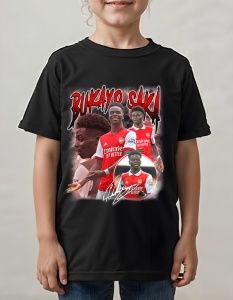 Tricou pentru copii - Bukayo Saka - Arsenal, Talent Englez, Suporter Gunners - Img 2