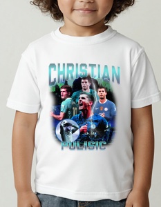 Tricou pentru copii - Christian Pulisic - Chelsea, Căpitan America, Fotbalist American
