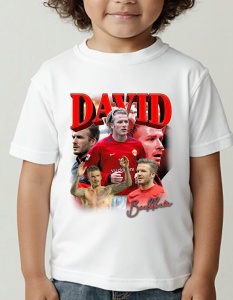 Tricou pentru copii - David Beckham - Stil Iconic - David Beckham, Manchester United, fotbal stil - Img 2