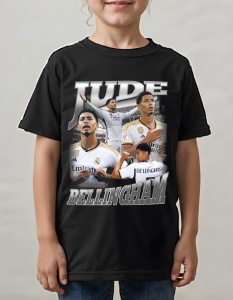 Tricou pentru copii - Jude Bellingham - Steaua în Ascensiune - Jude Bellingham, Real Madrid, fotbal copii