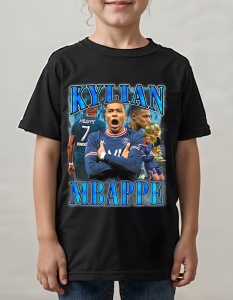 Tricou pentru copii - Kylian Mbappé - PSG, Campion Mondial, Fotbalist Francez - Img 2