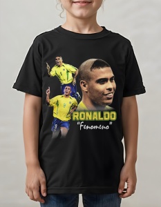 Tricou pentru copii - Ronaldo Nazário - Fenomenul Braziliei - Ronaldo, Brazilia, fotbal copii