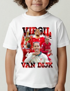 Tricou pentru copii - Virgil van Dijk - Liverpool, Apărător de Fier, Premier League
