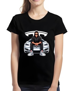 Tricou pentru dama - Tesla Future Drive - Tehnologie și Progres - Img 1
