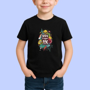 Tricou Percent 99 Funny 1 Percent Misunderstood, Copii | Dama | Barbat, culoare negru - Img 3
