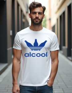 Tricou personalizat pentru barbati din bumbac 100% - Alcool