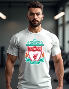 Tricou personalizat pentru barbati din bumbac 100% - Echipa De Fotbal - Liverpool