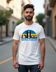 Tricou personalizat pentru bărbați din bumbac 100% - Never Forget