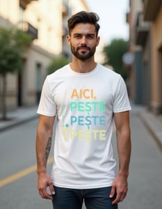 Tricou personalizat pentru bărbați din bumbac 100% - Peste, Peste, Peste