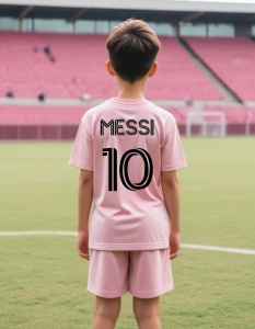 Tricou Personalizat pentru Copii cu Messi la 10 Inter Miami - Cadou Ideal pentru Fanii Fotbalului - Messi 10 Inter Miami Tricou Copii