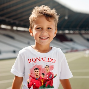 Tricou Personalizat pentru Copii cu Ronaldo - Portugal Legend - Cadou pentru Fanii Fotbalului - Ronaldo Portugal Legend Tricou Copii - Img 3