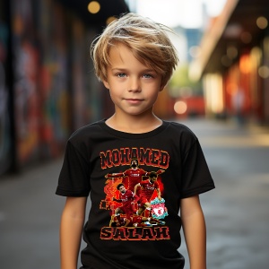 Tricou personalizat pentru copii Mohamed Salah Fotbalist