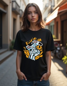 Tricou personalizat pentru dama din bumbac 100% - Gamer
