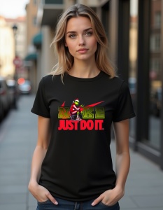 Tricou personalizat pentru dama din bumbac 100% - Grinch - Just Do It