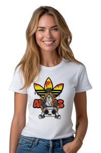 Tricou personalizat pentru damă din bumbac 100% Street Music Lovers, cu imprimeu pentru femei, stil modern, confortabil, tricou personalizat