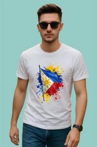 Tricou Philippines Steag Splash Art, Copii | Dama | Barbat - Img 2