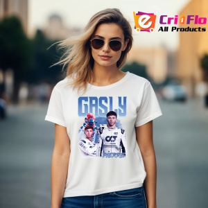 Tricou Pierre Gasly Portret Si Masina Costum Alb Formula 1, Copii | Dama | Barbat - Img 9