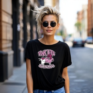 Tricou Pink Life Panther Tricou Negru - Copii | Dama | Barbat - Img 9