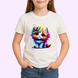 Tricou Pisica cu fundita si fluture pe cap imagine dragalasa Copii | Dama | Barbat - Img 3