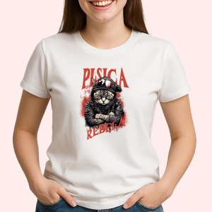 Tricou Pisica rebela - Copii | Dama | Barbat - Img 2