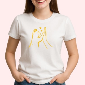 Tricou Pisica si palma - Copii | Dama | Barbat - Img 3