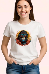 Tricou Pisici indragostite cu flori si inima fundal alb Copii | Dama | Barbat - Img 3