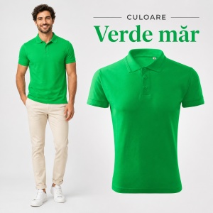Tricou Polo Bărbat Malfini F03 Pique Polo Free, Stil Tip Tommy, 65% Bumbac, 200 g/m², Guler Polo, Label Free, 14 Culori, Mărimi S–3XL - Img 22